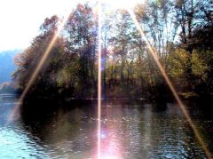 Sunburst Over River